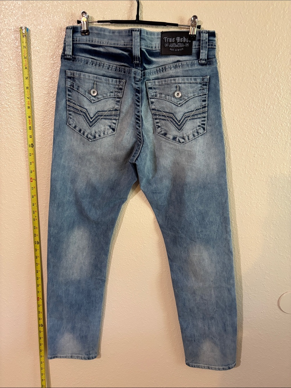 Men’s Light Blue Slim Fit Jeans - Picture 4 of 6